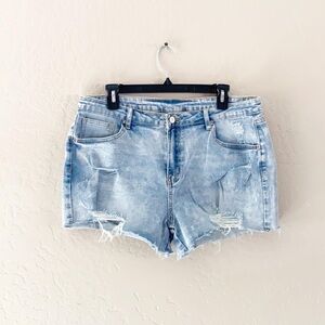 Distressed Denim Jean‎ Shorts